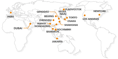 overseas branch offices Map