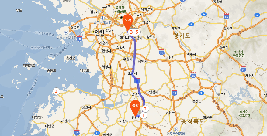 Cheonan to aTCenter Route